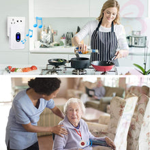 將圖片載入圖庫檢視器 VOCA - 300-Meter Reception Range Elderly Safety Button | Plug and Play 2+2 Wireless Doorbell (Three-prong Plug)