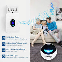 將圖片載入圖庫檢視器 VOCA - 300-Meter Reception Range Elderly Safety Button | Plug and Play 2+2 Wireless Doorbell (Three-prong Plug)