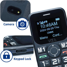 將圖片載入圖庫檢視器 VOCA Big Button 4G Phone for Seniors Elderly | Unlocked 4G LTE | Amplified Volume | SOS Button | Speed Dial | Big Display Number | Big Button | Long Lasting | V141 (Black)