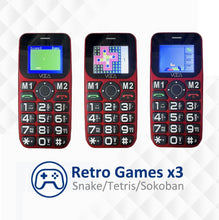將圖片載入圖庫檢視器 VOCA Big Button 4G Phone for Seniors Elderly | Unlocked 4G LTE | Amplified Volume | SOS Button | Speed Dial | Big Display Number | Big Button | Long Lasting | V141 (Red)