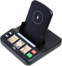 將圖片載入圖庫檢視器 VOCA Senior hands-free system with 3 speed-dial photo buttons, emergency call, Wireless charging, Call indicator, Easy setup & operate