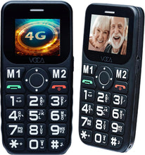 將圖片載入圖庫檢視器 VOCA Big Button 4G Phone for Seniors Elderly | Unlocked 4G LTE | Amplified Volume | SOS Button | Speed Dial | Big Display Number | Big Button | Long Lasting | V141 (Black)