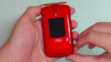 將影片載入圖庫檢視器並播放,VOCA Big Button Flip Phone for Elderly | Dual Screen | Unlocked 4G LTE | Loud Volume | SOS Button | Hearing Aid Compatibility | Charging Dock | Predictive Text | V543