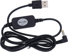 將圖片載入圖庫檢視器 USB DC 5V to 12V Power Cable Adapter for Amazon Echo Devices, 4 ft. Black
