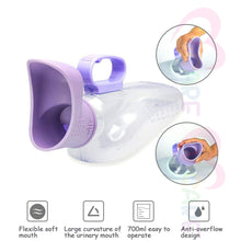 將圖片載入圖庫檢視器 VOCA - Urinal for Women, Spill Proof Female Urinal Container 700mL Spill Proof Urinal Chamb Female Portable Transparent Pee Bottles Easy to Clean Urinals for Female Home Bedridden Device (Urine Bottle)
