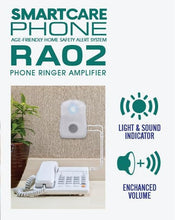 Load image into Gallery viewer, VOCA Telephone Ringer Amplifier, Boost up to 120db with LED Light Notification for Landline Phones, Wall Mountable, Ideal for Noisy and Hearing-Impaired Environments (RA02)
