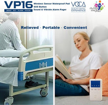 將圖片載入圖庫檢視器 VOCA Smart Bed Alarm System for Elderly VP16 | Wireless Waterproof Sensor Pad &amp; SOS Pager, Safety Bed Alarms and Fall Prevention for Elderly and Dementia Patients
