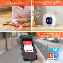 將圖片載入圖庫檢視器 VOCA Smart WiFi Wireless SOS Pager, Call button Call watch, Panic button, Emergency, Calling Alarm for Elderly Seniors Patient Disabled, 2.4G WiFi, 1 Receiver &amp; 2 Call buttons
