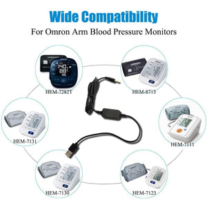 VOCA USB 5V to DC 6V 4mm x 1.7mm Power Cable Compatible with Omron Blood Pressure Monitor USB Step Up Converter Cable Power Adapter Cable 4FT (Black)