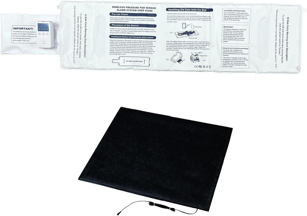 VOCA Smart Bed Alarm System for Elderly - Wireless Waterproof Sensor Pad & Pager for Safety, Bed Alarms, and Fall Prevention for Elderly and Dementia Patients