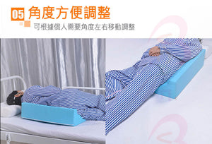 VOCA - R-Shaped Turning Pillow | Triangular Bedridden Turning Pillow | Anti-Decubitus Foam Cushion | Positional Cushion | Products for Hemiplegic Patients | Rehabilitation Care Cushion | Green