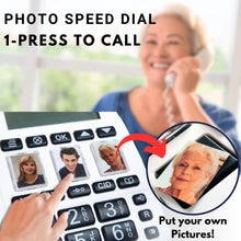 將圖片載入圖庫檢視器 VOCA Big Button Phone for Seniors, CP130 Amplified Telephone, Hand Free Speaker Phone, Hearing Aid Compatible, Loud Phone for Hard of Hearing &amp; Visually Impaired - Dementia Aid Phone for Elderly
