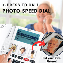 將圖片載入圖庫檢視器 VOCA Big Button Phone for Elderly | CP140 4G Wireless Amplified Telephone | Loud Phones for Hard of Hearing | SOS Wristband | Hearing Aid Compatible Phones | Telephone for Hearing &amp; Vision Impaired (Worldwide Free Shipping)
