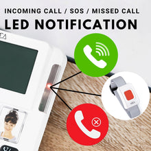 Load image into Gallery viewer, VOCA Big Button Phone for Elderly | CP140 4G Wireless Amplified Telephone | Loud Phones for Hard of Hearing | SOS Wristband | Hearing Aid Compatible Phones | Telephone for Hearing &amp; Vision Impaired (Worldwide Free Shipping)
