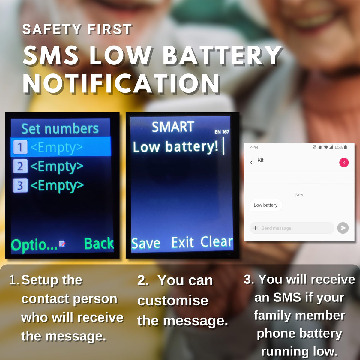 VOCA Big Button Flip Phone for Elderly | Dual Screen | Unlocked 4G LTE