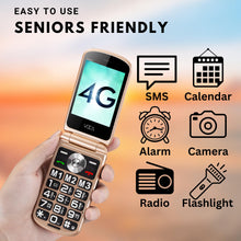 將圖片載入圖庫檢視器 VOCA Big Button Flip Phone for Elderly | Dual Screen | Unlocked 4G LTE | Loud Volume | SOS Button | Hearing Aid Compatibility | Charging Dock | Predictive Text | V543 (Free Shipping)
