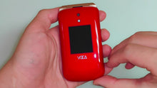 將影片載入圖庫檢視器並播放，VOCA Big Button Flip Phone for Elderly | Dual Screen | Unlocked 4G LTE | Loud Volume | SOS Button | Hearing Aid Compatibility | Charging Dock | Predictive Text | V543 (Free Shipping)
