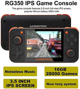 Handheld Dual-Core Video Game Console w/ 2500+ Classic Games, Orange