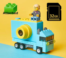將圖片載入圖庫檢視器 Toy Truck Shaped Lego Compatible 1080P FHD Digital Camera for Kids

