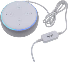 將圖片載入圖庫檢視器 USB DC 5V to 12V Power Cable Adapter for Amazon Echo Devices, 4 ft. White
