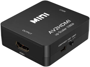 Mini RCA Composite CVBS AV to HDMI Video Audio Converter Adapter