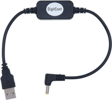 將圖片載入圖庫檢視器 DigitCont USB 5V to DC 12V 4mm x 1.7mm Power Cable, Compatible with Echo Devices, USB Voltage Step Up Converter Cable, Power Supply Adapter Cable, 1 feet, DC 5V to DC 12V Cable (Black)
