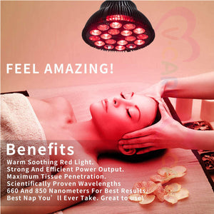VOCA - VC Red Light Therapy Lamp with 18 LEDs, 54W | Effective Pain Relief | Stimulates Blood Circulation | Near-Infrared Therapy Device | Near-Infrared Lamp | Reduces Inflammation 🔦