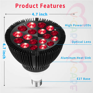 VOCA - VC Red Light Therapy Lamp with 18 LEDs, 54W | Effective Pain Relief | Stimulates Blood Circulation | Near-Infrared Therapy Device | Near-Infrared Lamp | Reduces Inflammation 🔦